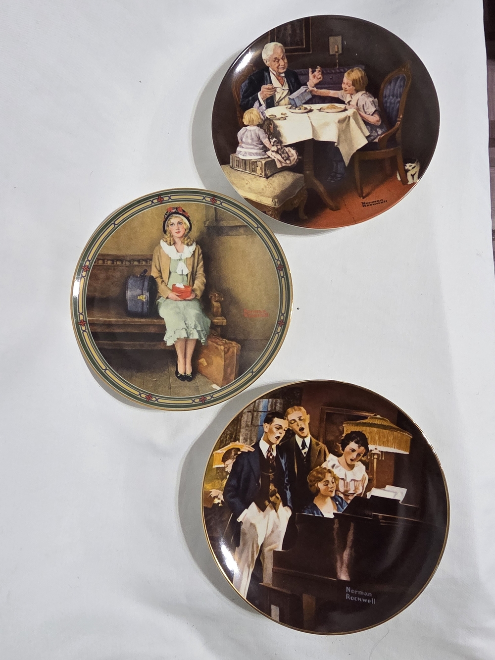 Vintage Norman Rockwell Collector Plates - Set of 3